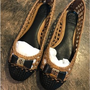 Tory Burch Woven Flats, Brand New